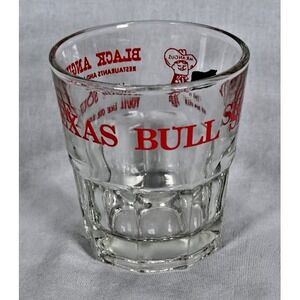 Texas Bull Shot  8 oz Glass Black Angus Restaurant Home Of Angus Sour